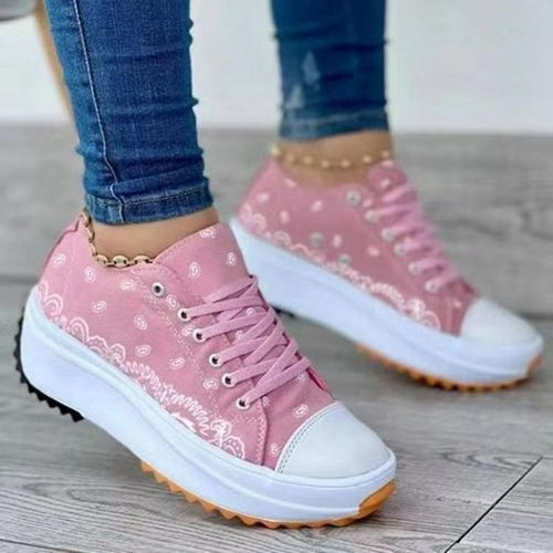 2022 Pattern Canvas Women Sneakers Casual Sport Shoes - stylishhomedecor2024.com