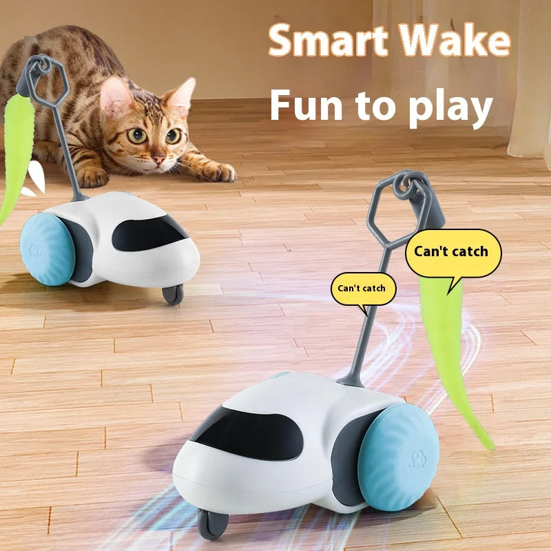 Remote Smart Cat Toys Remote Control Interactive Cat Car Toy USB