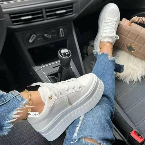 Casual Platform Women's Shoes Flat Womens Sneakers - stylishhomedecor2024.com