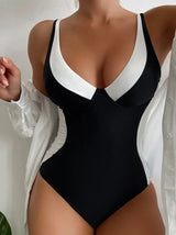 One Piece High Waisted Sexy Swimsuit Women's Thin and Conservative - stylishhomedecor2024.com