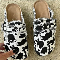 Flat Heel Round Toe Canvas Loafer Women's Vintage Clogs - stylishhomedecor2024.com