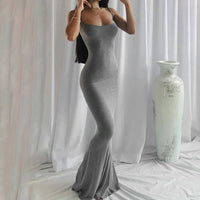 Satin Slip Sleeveless Backless Maxi Dress Women 2023 Y2K Summer - stylishhomedecor2024.com