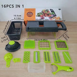 16pcs/Set Vegetable Chopper Onion Chopper Handle Food Grate Food