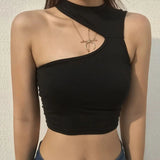 Sexy Women Summer Hollow Crop Tops Halter Sleeveless Tops Slim Fit - stylishhomedecor2024.com