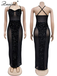 Znaiml Luxury Christmas Birthday Strapless Night Club Prom Bodycon