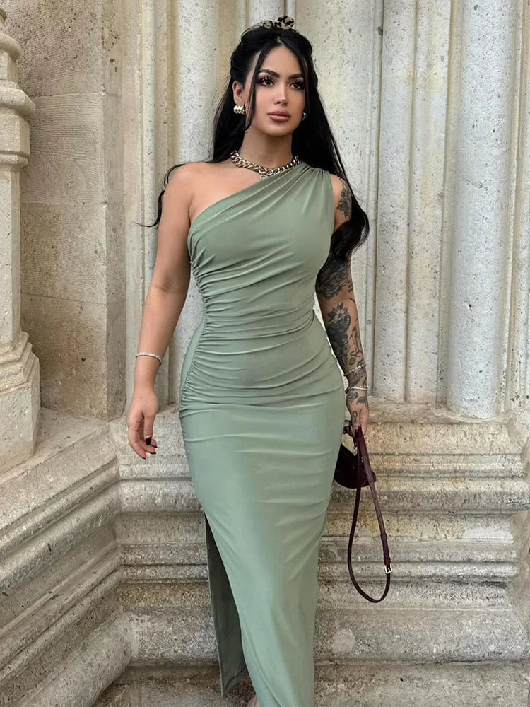 Summer Maxi Dress Women Sexy Split Fashion Sleeveless Backless Slim - stylishhomedecor2024.com