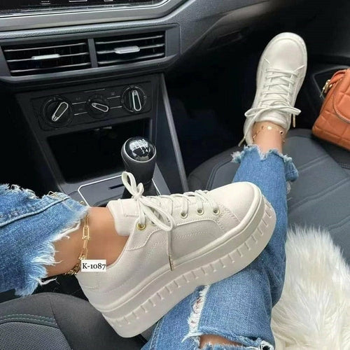 Casual Platform Women's Shoes Flat Womens Sneakers - stylishhomedecor2024.com