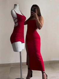 High-Sensibility Halter-strap Summer Dress – “Spice Girl” Hip A-Line