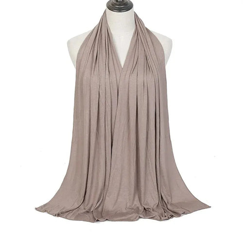 Modal Cotton Jersey Hijab Scarf – Soft, Stretchy, and Breathable Long Shawl