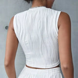 Summer 2024 Women's New Korean Fashion Simple Slim Sleeveless Ribbed - stylishhomedecor2024.com