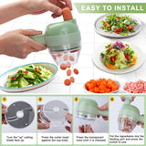 Portable Handheld 4 in 1 Electric Vegetable Slicer - stylishhomedecor2024.com