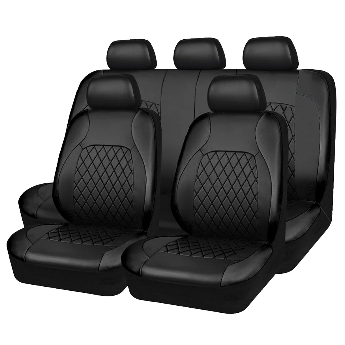 All-Season Quilted PU Leather Car Seat Cover – Universal Fit