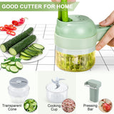 Portable Handheld 4 in 1 Electric Vegetable Slicer - stylishhomedecor2024.com