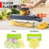 16pcs/Set Vegetable Chopper Onion Chopper Handle Food Grate Food