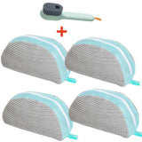 1/2/4PCS Shoe Washing Machine Bag with Liquid Shoe Brush Set Durable Laundry Shoe Bag and Soft Bristle Clean Brush for All Shoes