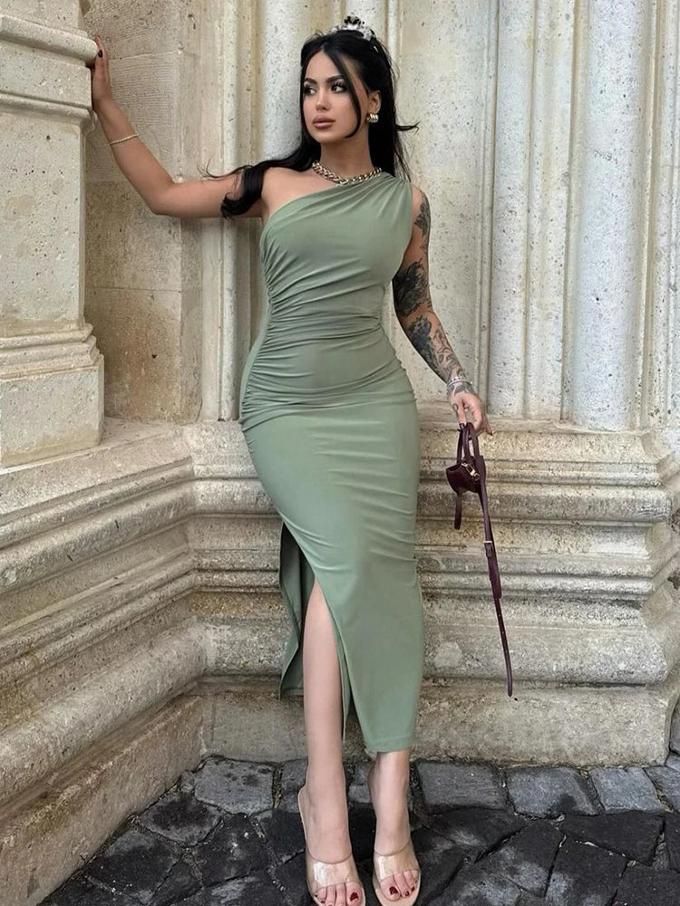 Summer Maxi Dress Women Sexy Split Fashion Sleeveless Backless Slim - stylishhomedecor2024.com