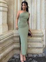 Summer Maxi Dress Women Sexy Split Fashion Sleeveless Backless Slim - stylishhomedecor2024.com