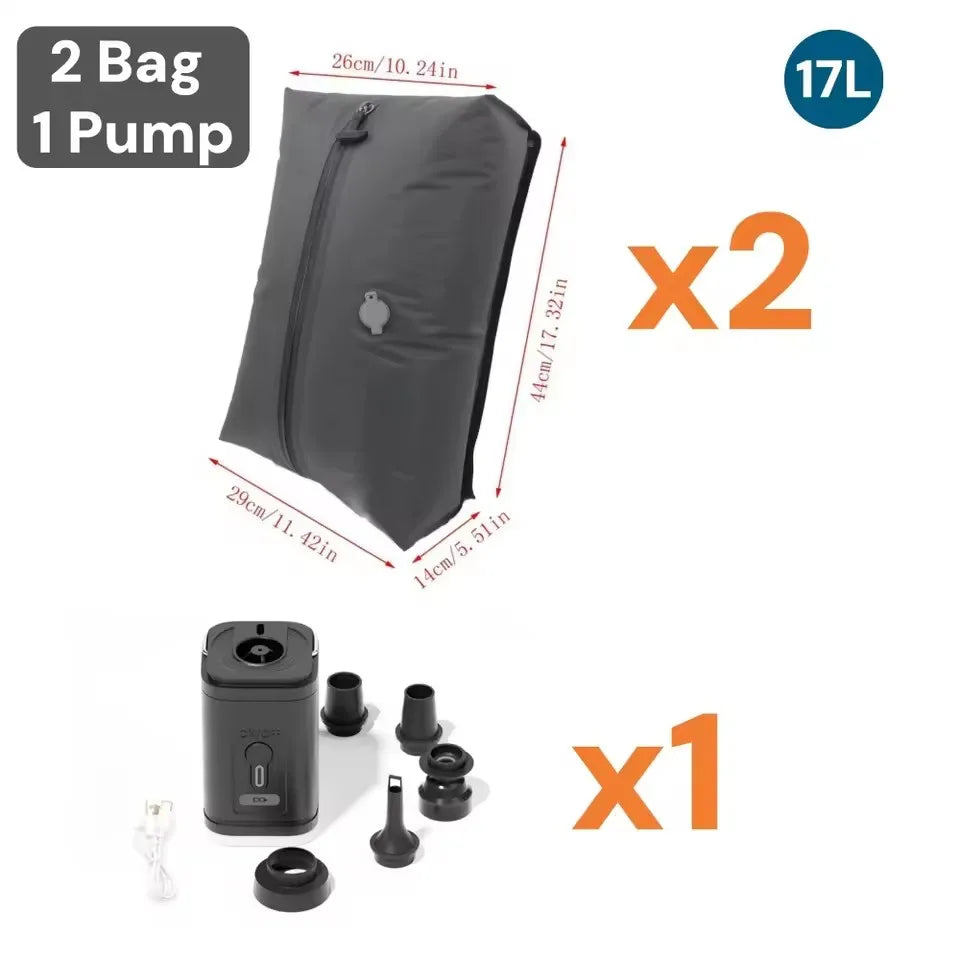 Seasonal clothes stored in compression bag