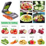 16pcs/Set Vegetable Chopper Onion Chopper Handle Food Grate Food
