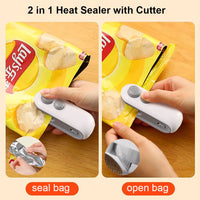 Mini Heat Bag Sealing Machine Plastic Bag Sealer Portable Thermal