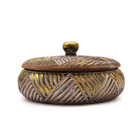 Small round jewelry organizer for earrings and rings