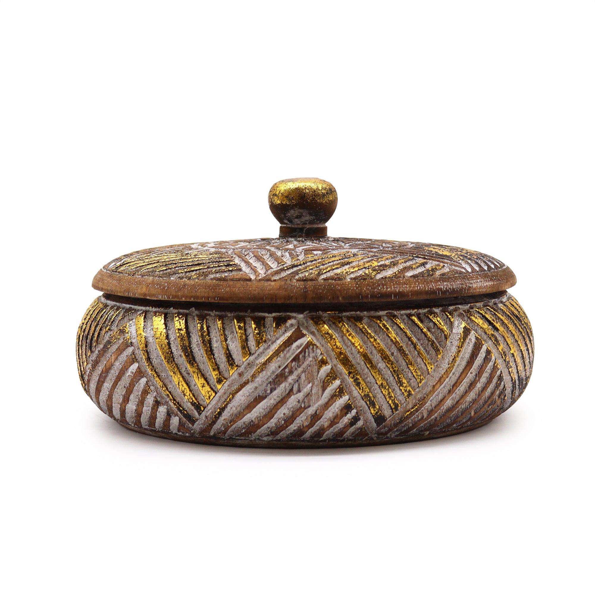 Small round jewelry organizer for earrings and rings