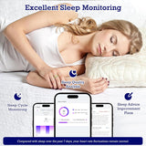Smart ring next to companion mobile health app on phone screen
