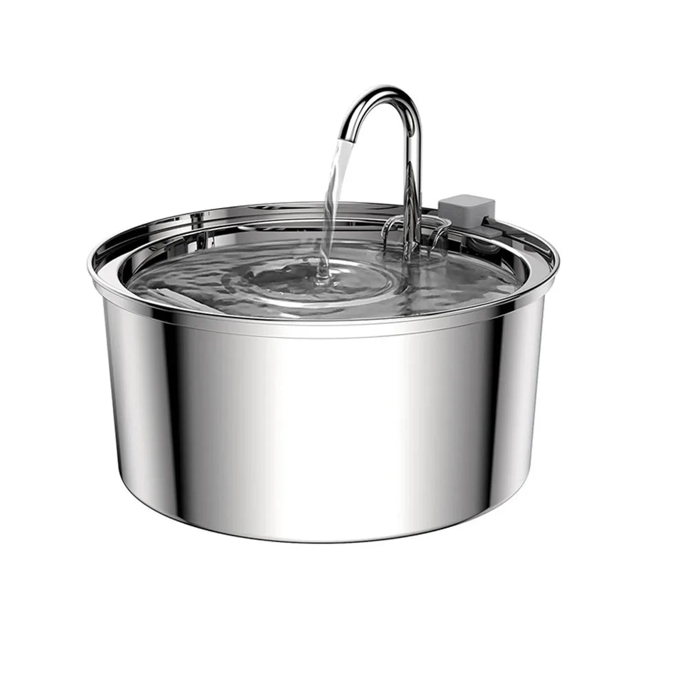 Stainless steel pet water fountain with USB cord