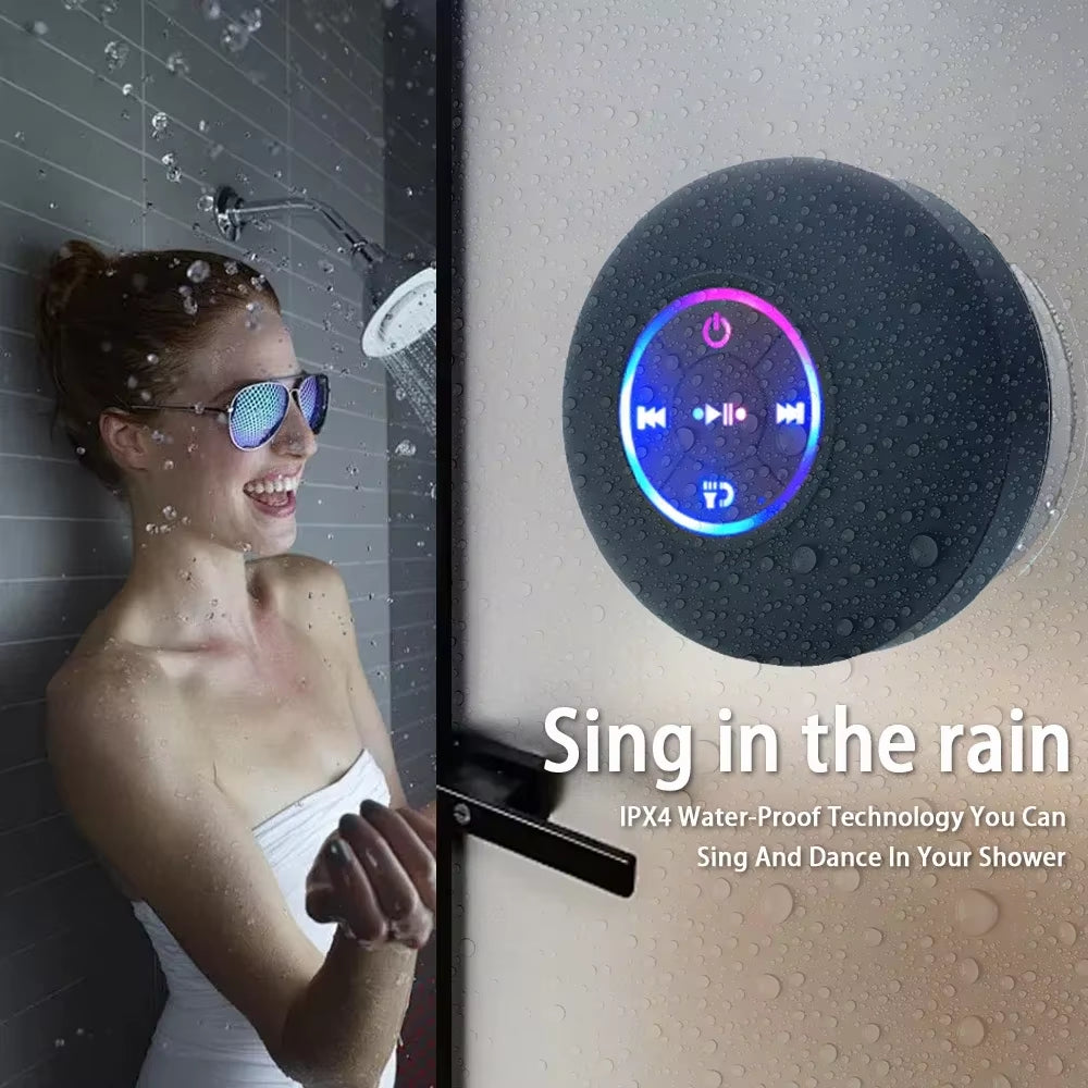 Waterproof bluetooth speaker with suction cup for outdoor use