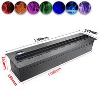 Water Vapor Fireplace Recessed Multicolour Realistic Atomized Flame 3D Electric Fireplace with Auto Water Control and Remote
