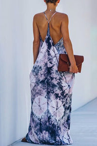 Tie-dye Drape Maxi Dress