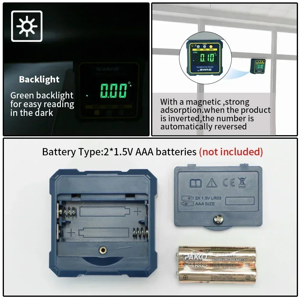 Magnetic Digital Electronic Level and Angle Finder Gauge Bevel Box Angle Measurement Tool