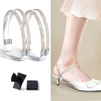 Anti-Skid Rhinestone High Heel Straps – 2-Piece Elastic Fixing Belts - stylishhomedecor2024.com