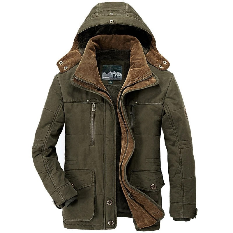 Mens Hooded Winter Parka Coat with Inner Fleece - stylishhomedecor2024.com