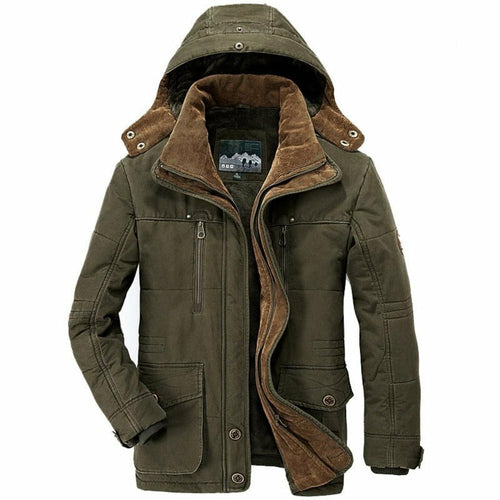Mens Hooded Winter Parka Coat with Inner Fleece - stylishhomedecor2024.com
