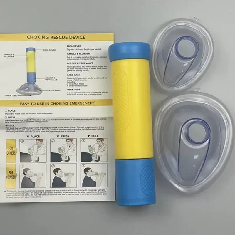 Upgrade Portable anti Choking Device Choking Emergency Life Saving Suction Vac anti Choke Device First Aid Kit for Kids Adults