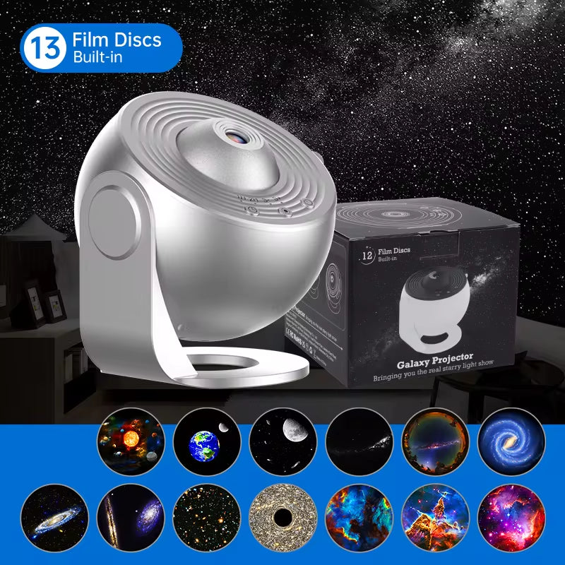 Night Light Galaxy Projector Starry Sky Projector 360° Rotate Planetarium Lamp for Kids Bedroom Valentines Day Gift Wedding Deco - stylishhomedecor2024.com