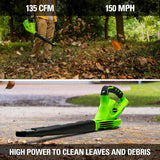 Greenworks 40V Cordless Leaf Blower – Tool Only - stylishhomedecor2024.com
