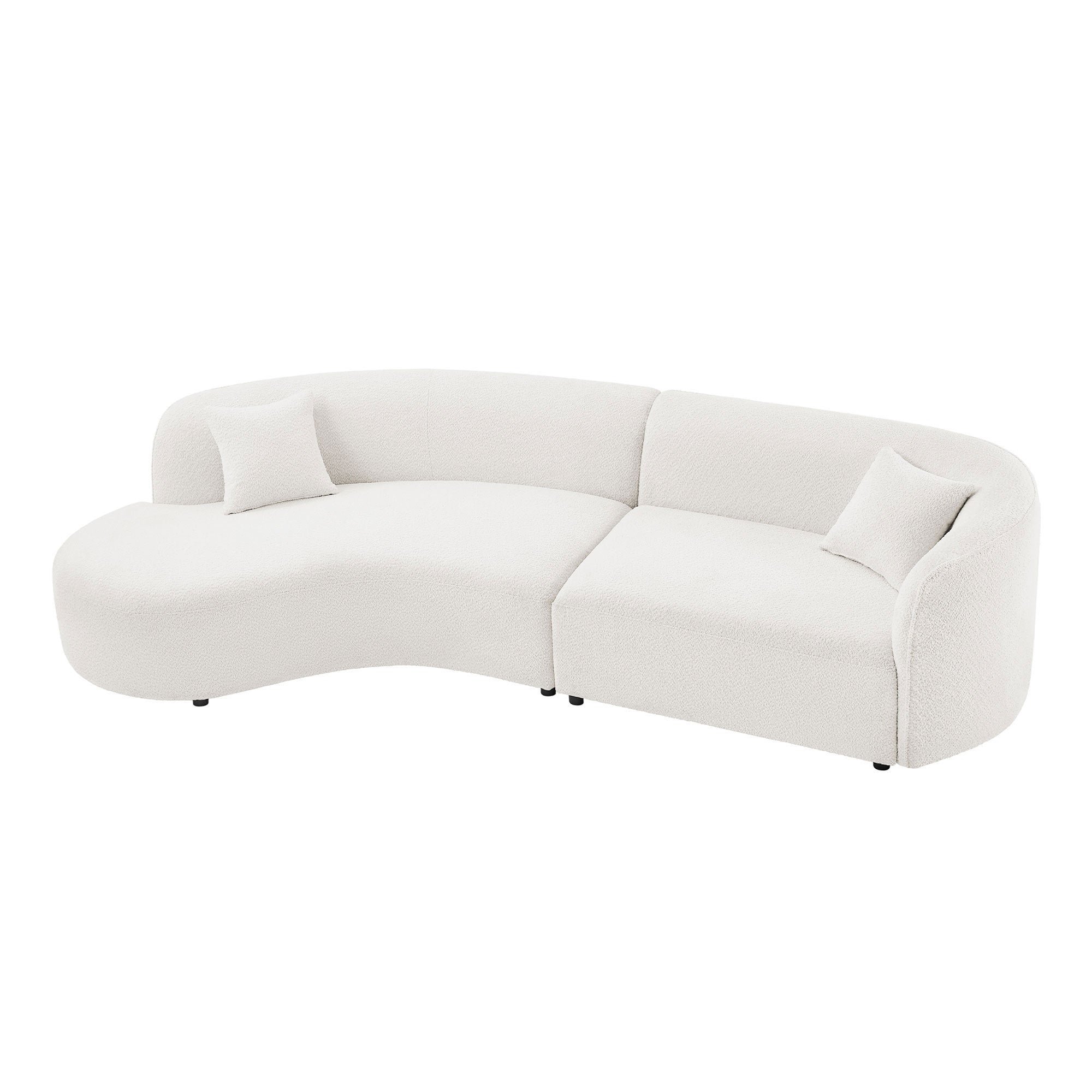 Luxury Curved Sofa with Chaise - Modern Upholstery