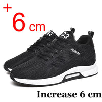 Men Sneakers Elevator Shoes Hidden Heels Breathable Heightening Shoes for Men Increase Insole 6CM Sports Casual Height Shoes 48