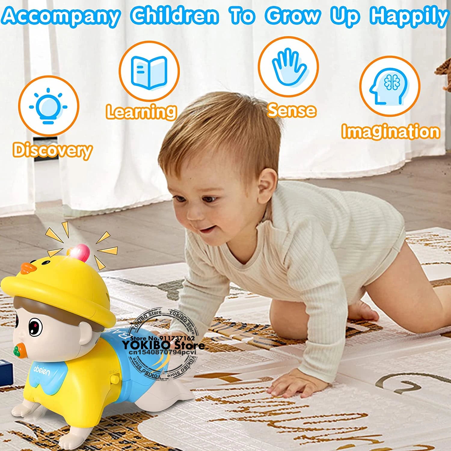 Crawling Baby Toys 18 Months + Toddler Musical Toys Baby Toys 18 Months + Early Educational Toys for Infant Toys Baby Toys - stylishhomedecor2024.com