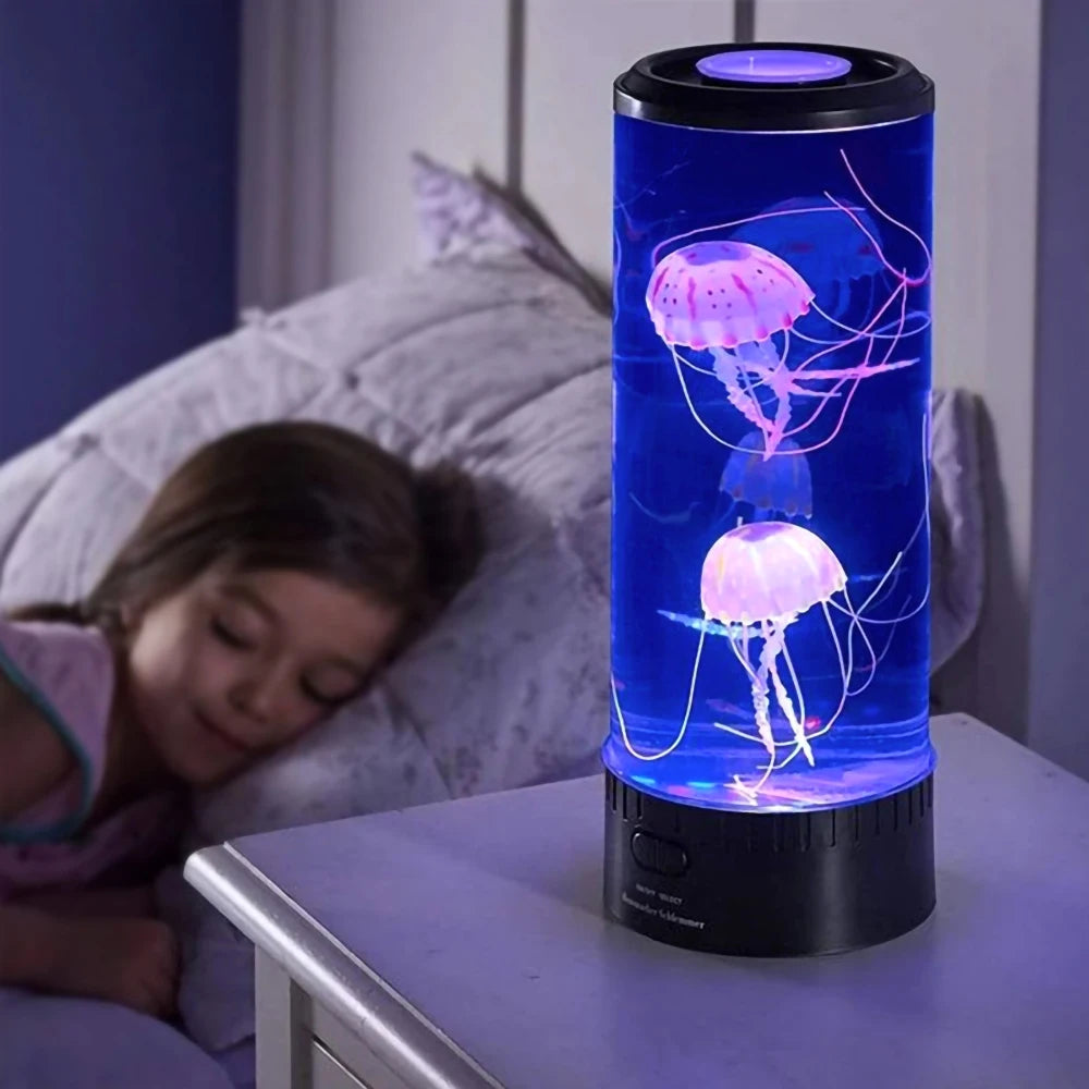 Color Changing Jellyfish Lamp Usb/Battery Powered Table Night Light Children'S Gift Home Bedroom Decor Boys Girls Birthday Gifts - stylishhomedecor2024.com