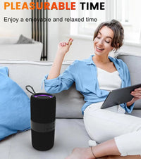 Waterproof Bluetooth 5.0 Speaker with Mutil-Colorful 7LED Lights Patterns, Portable Truwireless Party Speaker with 360 Rich Dynamic Sound - stylishhomedecor2024.com