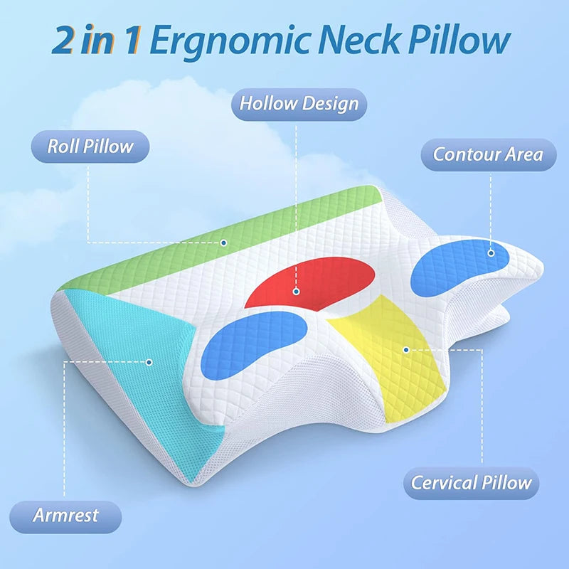 Breathable memory foam pillow for comfortable sleep