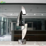 Custom Modern Stainless Steel Abstract Sculpture Metal Art Interior Decoration