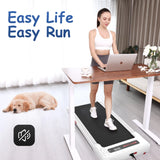 Walking Pad Treadmill under Desk, White 2.25HP Portable Mini Treadmill W/ Remote Control - stylishhomedecor2024.com