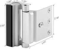 Home Security Door Reinforcement Lock - Safety Child Proof Door Locks with 8 Screws for Inward Swinging Front Doors, Extra Add a Top Lock inside Withstands 800 Lbs Deadbolt Latch, Guard Bedroom Patio