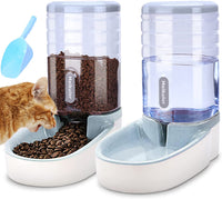 Meikuler Pets Auto Feeder 3.8L,Food Feeder and Water Dispenser Set for Small & Big Dogs Cats and Pets Animals (Grey) - stylishhomedecor2024.com