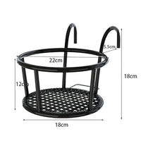 European Style Balcony Iron Flower Stand Outdoor Hanging Potted Plant Flower Pot Rack Window Hanging Suspension Rack Basket