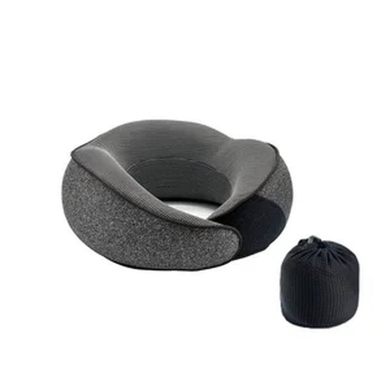 Compact U-shaped neck pillow for travel comfort